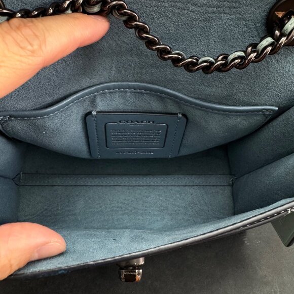 Coach Parker Light Blue Shoulder Bag Crossbody Purse - Picture 7 of 15